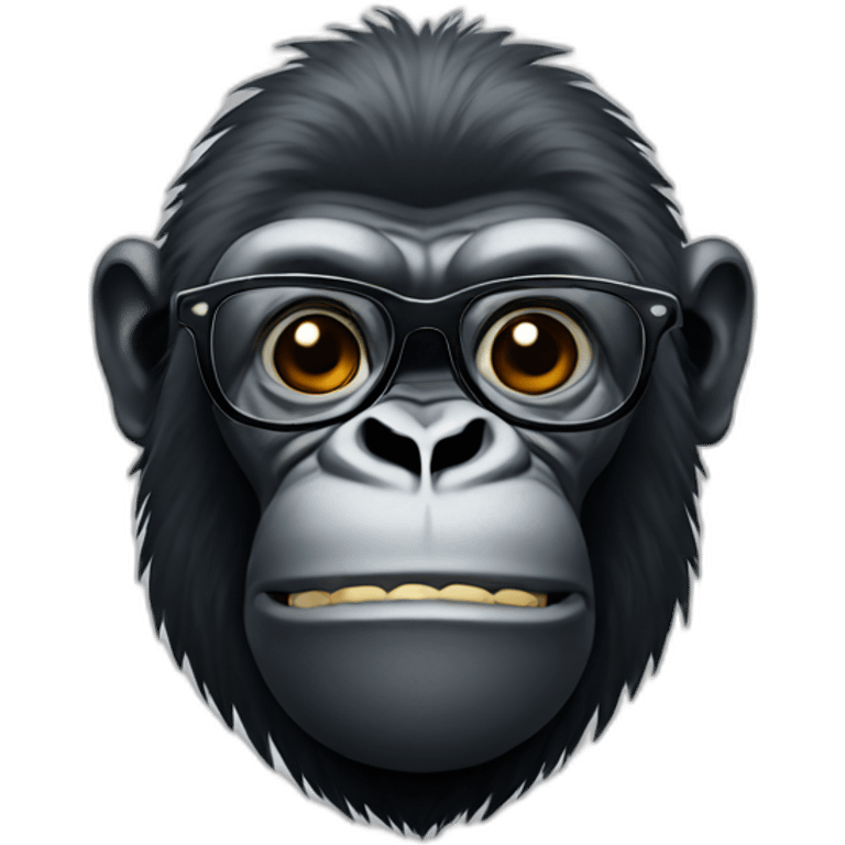 Gorilla with glasses emoji