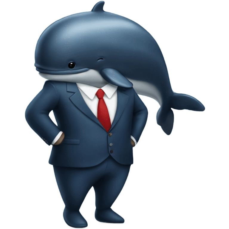 Whale in a suit  emoji