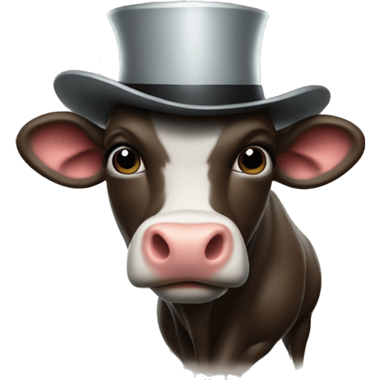 Bull with top hat emoji