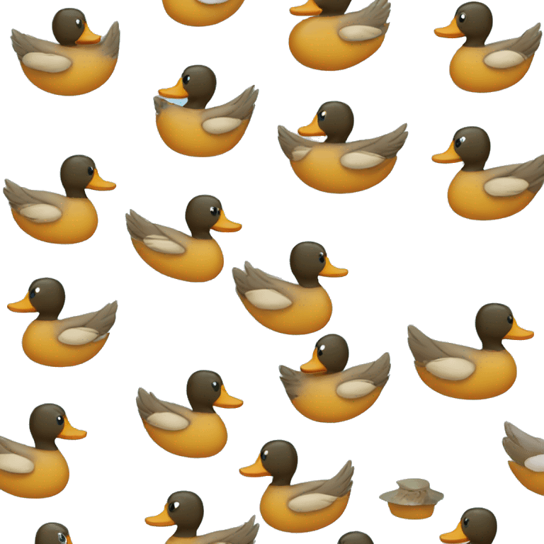 duck swim in lake emoji