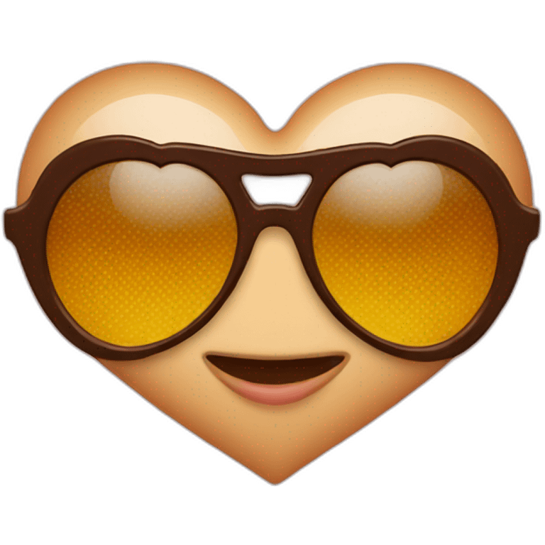 Heart shaped sunglasses emoji