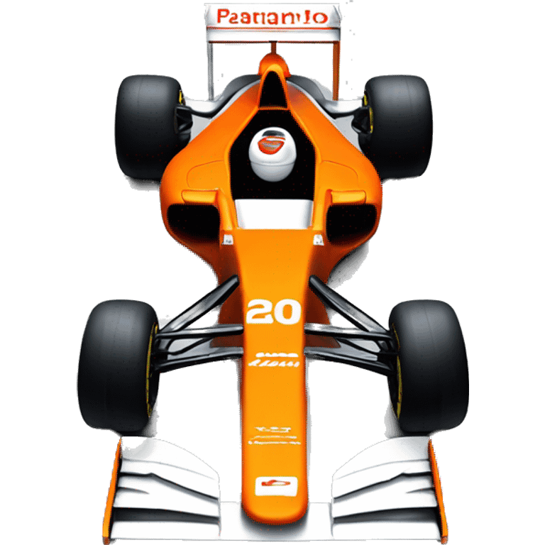 orange papaya coloured mclaren formula one car emoji