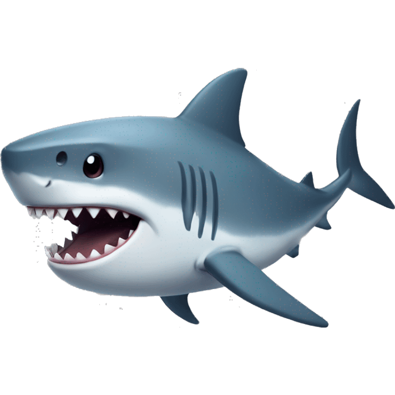 shark with tophart emoji