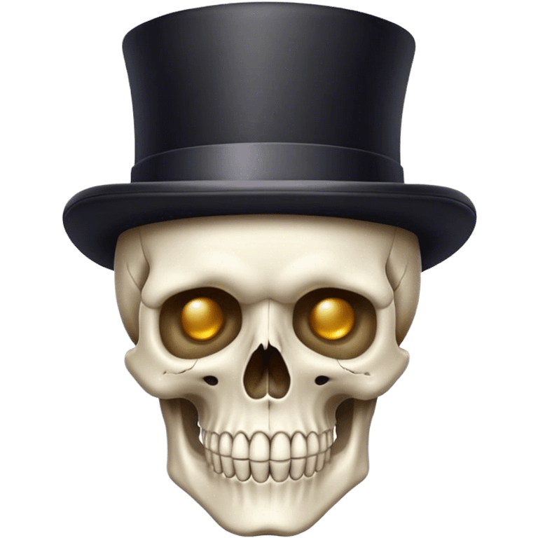 Skull wearing a top hat emoji