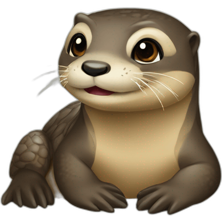 Loutre sur tortues emoji