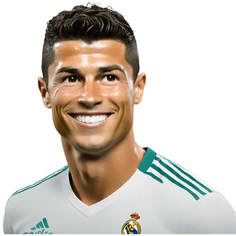 Cristiano Ronaldo smiling emoji