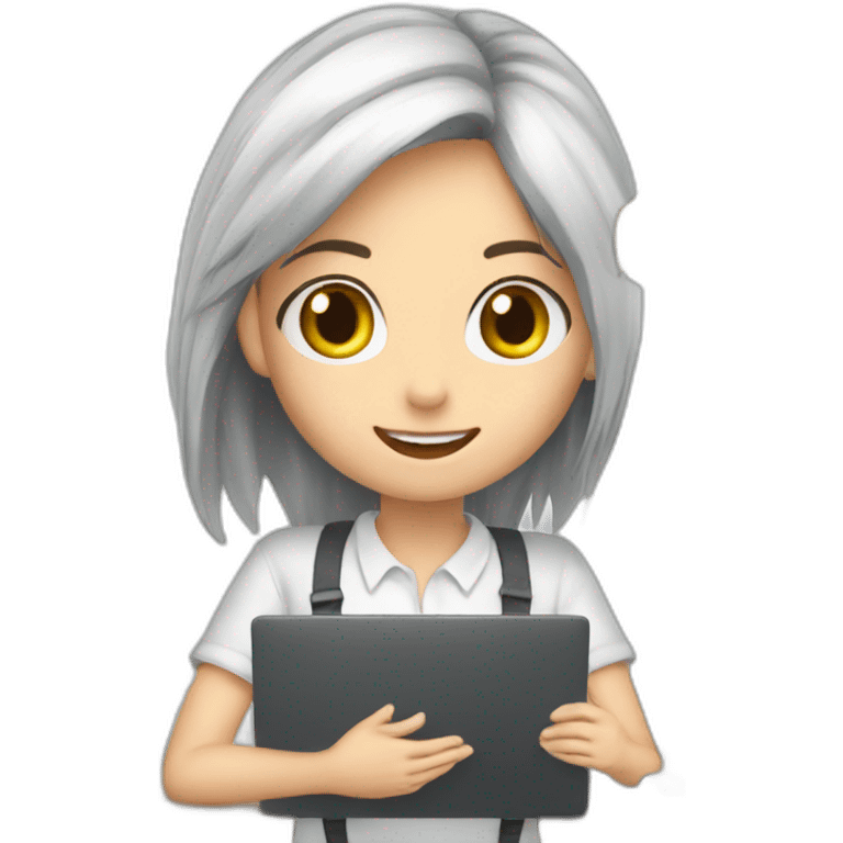 eva elfie at work emoji