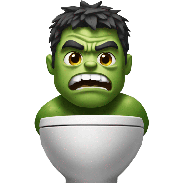 Hulk in a toilet emoji