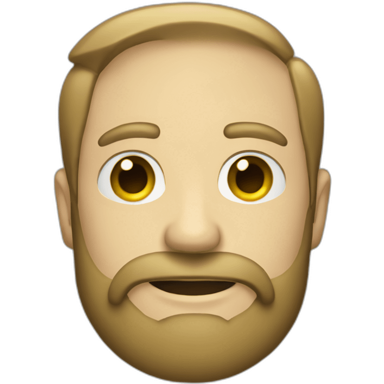 White Man with beard of three days AND a shirt emoji