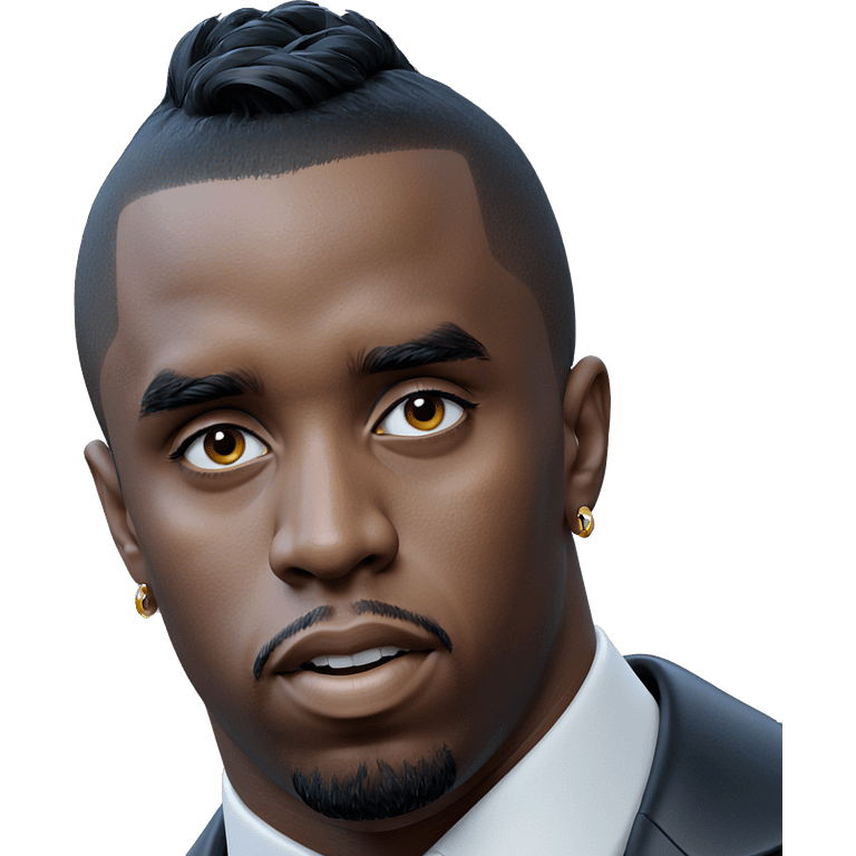 male portrait with earrings emoji