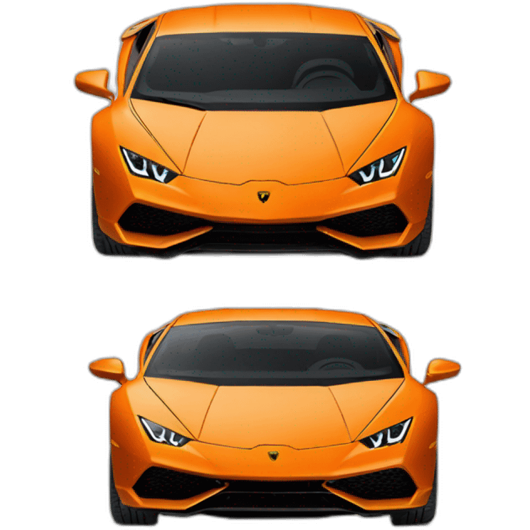 An orange lamborghini huracan evo emoji