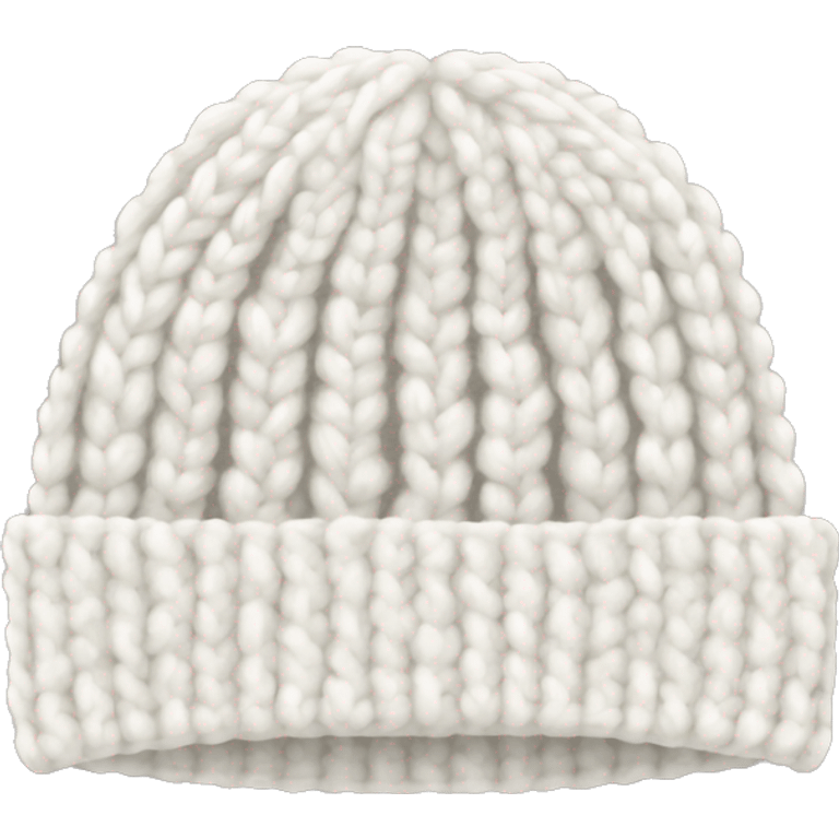 white knitted wool cap piece of clothing emoji