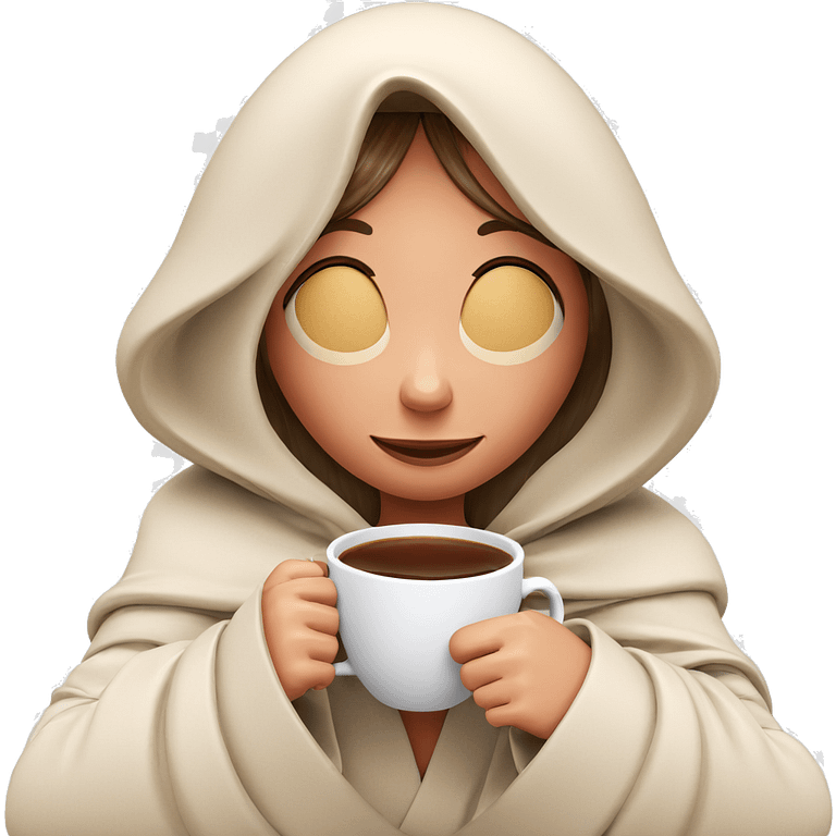 smiling girl with a cup emoji