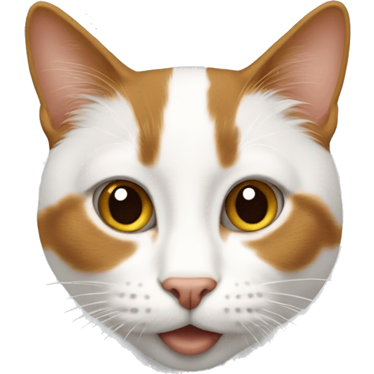 Chat roux et blanc emoji