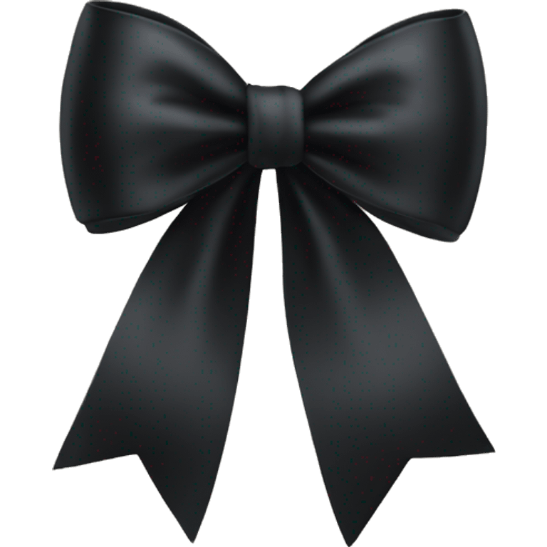 Elegant black bow emoji