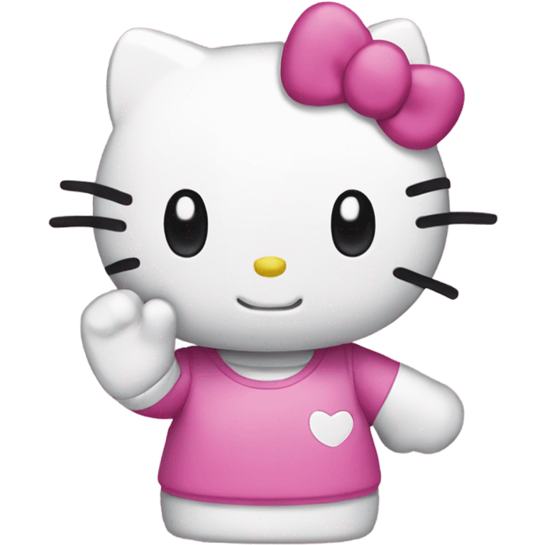 hello kitty saying hi  emoji