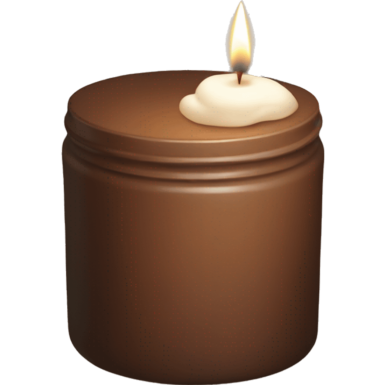 Aesthetic candle in brown jar emoji