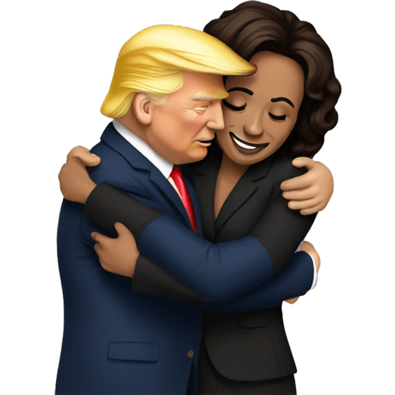 create trump hugging kamala emoji