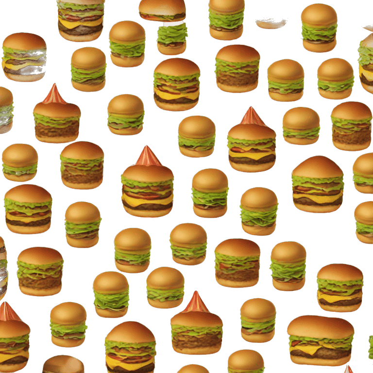 Castle made of habburgers emoji