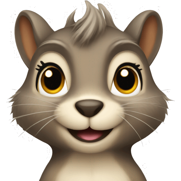 Female squirrel with long eyelashes emoji