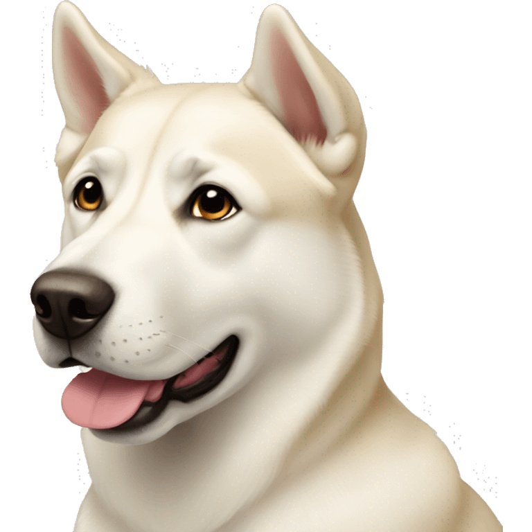 Cream colored husky lab  emoji