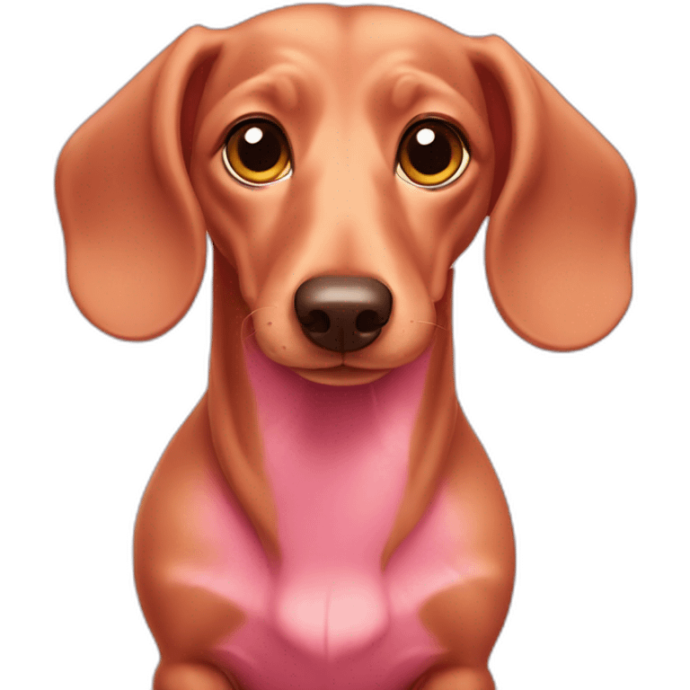 long pink dachshund emoji