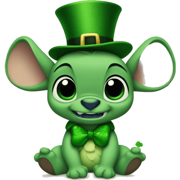 Stitch Disney st Patrick’s day emoji