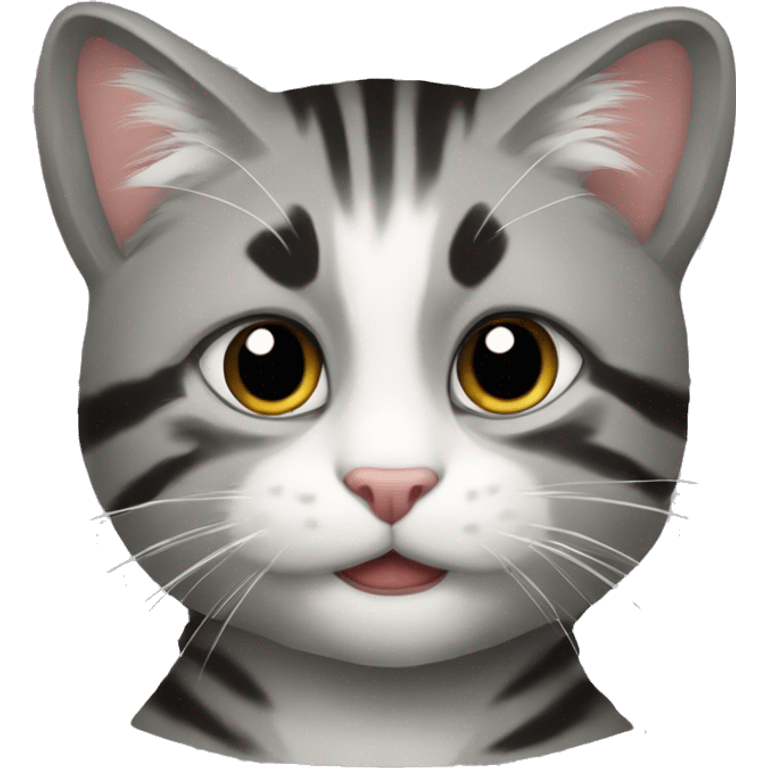 черная веслоухая кошка  emoji