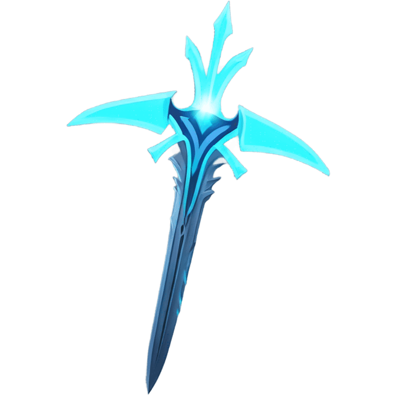 sci-fi multiblade sword-with-blue-ray-blade emoji