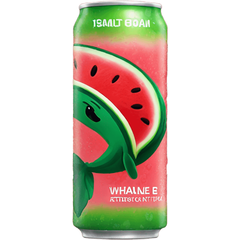 Watermelone whale Energy Drink can emoji