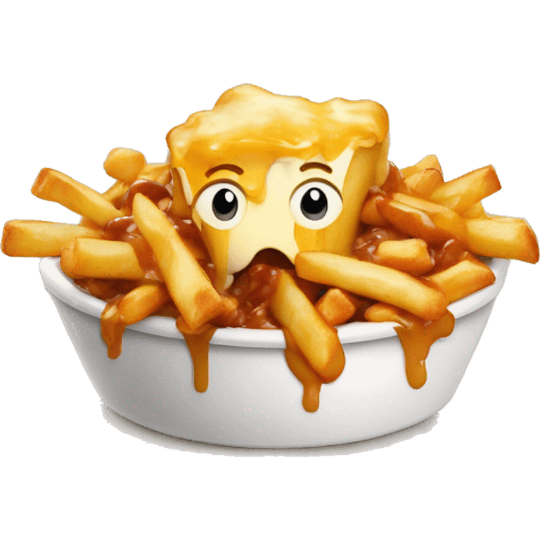 Poutine qui mange une poutine emoji