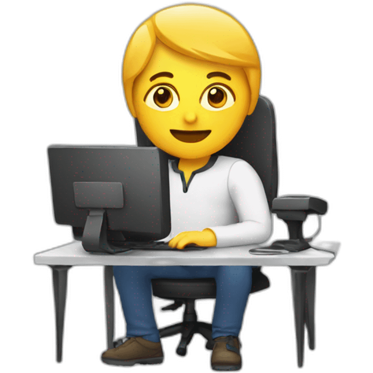 video editor with a computer emoji