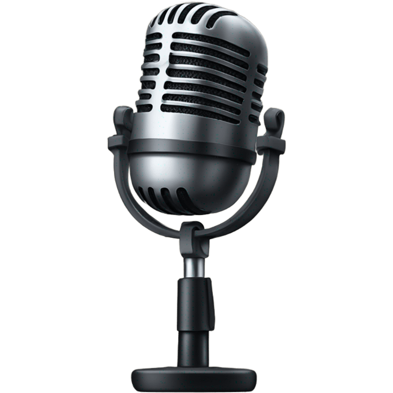 a microphone as a world emoji