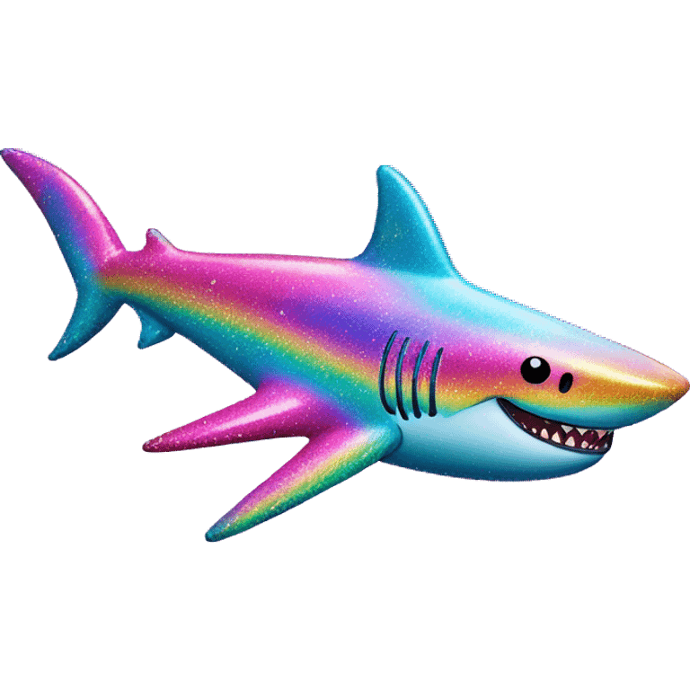 lisa frank glitter shark emoji