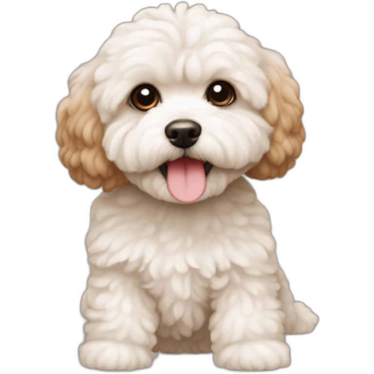 white and milky brown maltipoo emoji