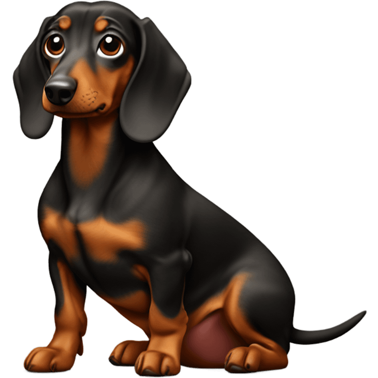 Dachshund pooping emoji