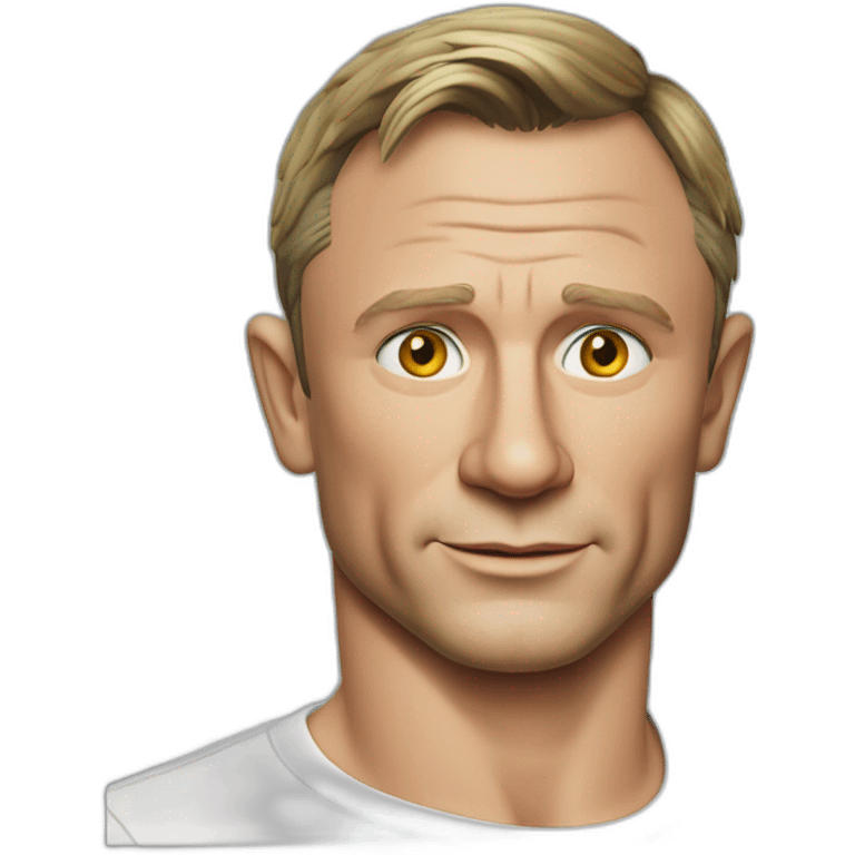 actor daniel craig cartoon wearing shirt emoji