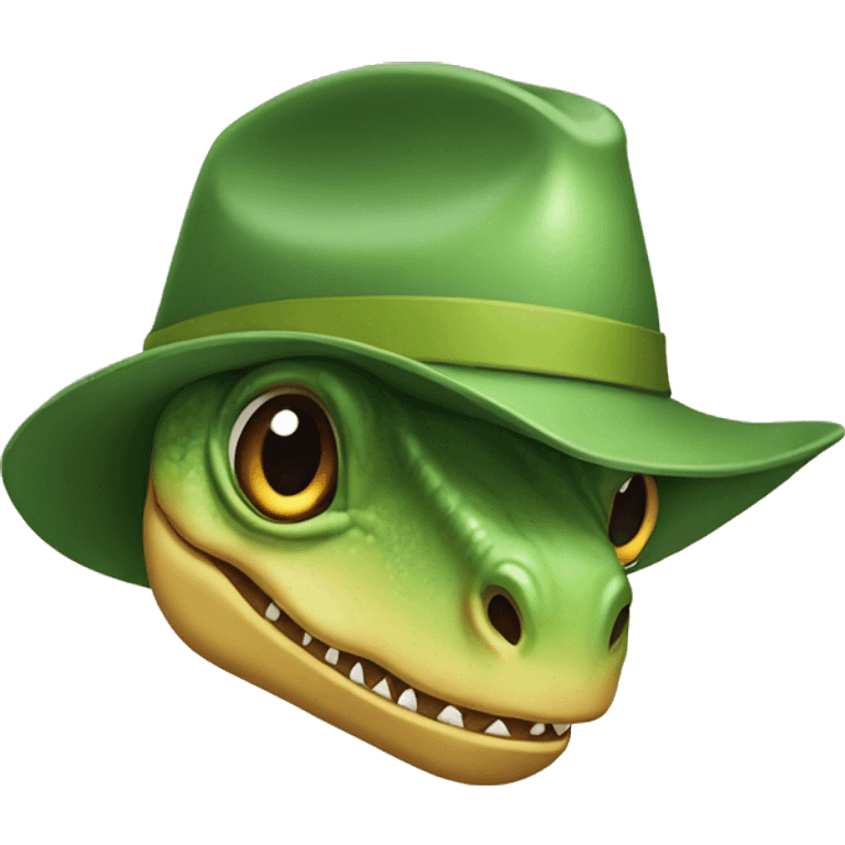 Dinosaures, chapeau emoji