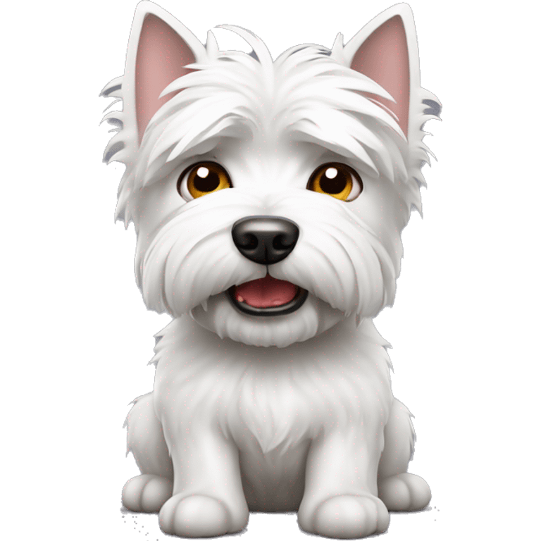 Angry cute westie dog  emoji