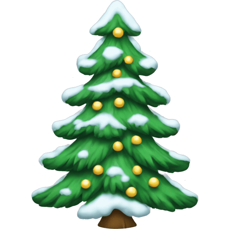 christmas tree with snow emoji