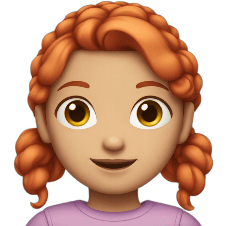 Girl with red hair and pigtails emoji