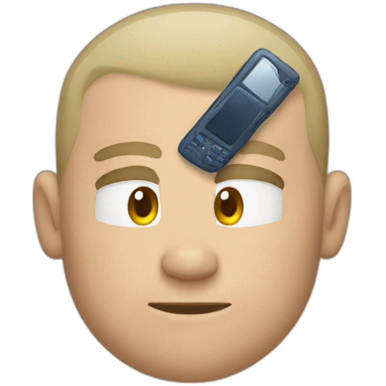 phone on head zidane emoji