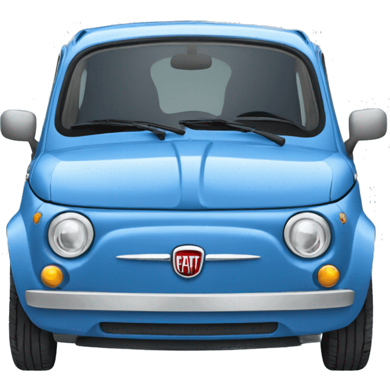 Fiat 500 blue car  emoji