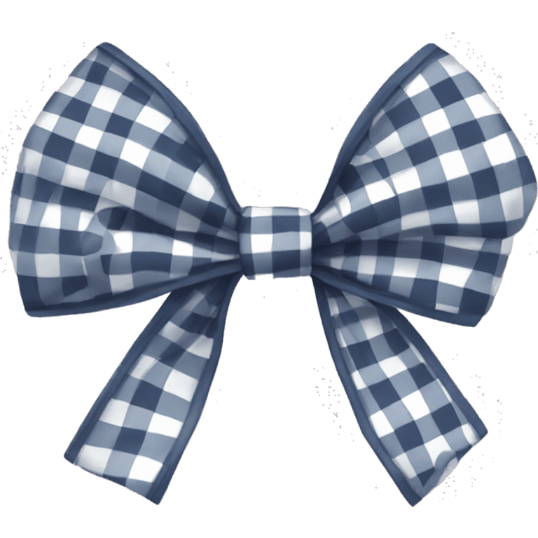 Gingham bow emoji