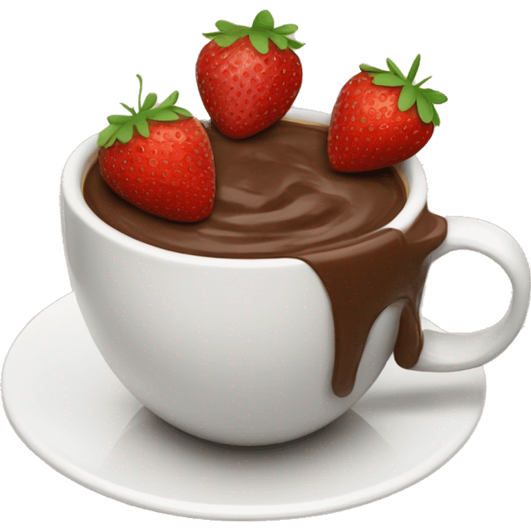 strawberries and nutella in a cup emoji