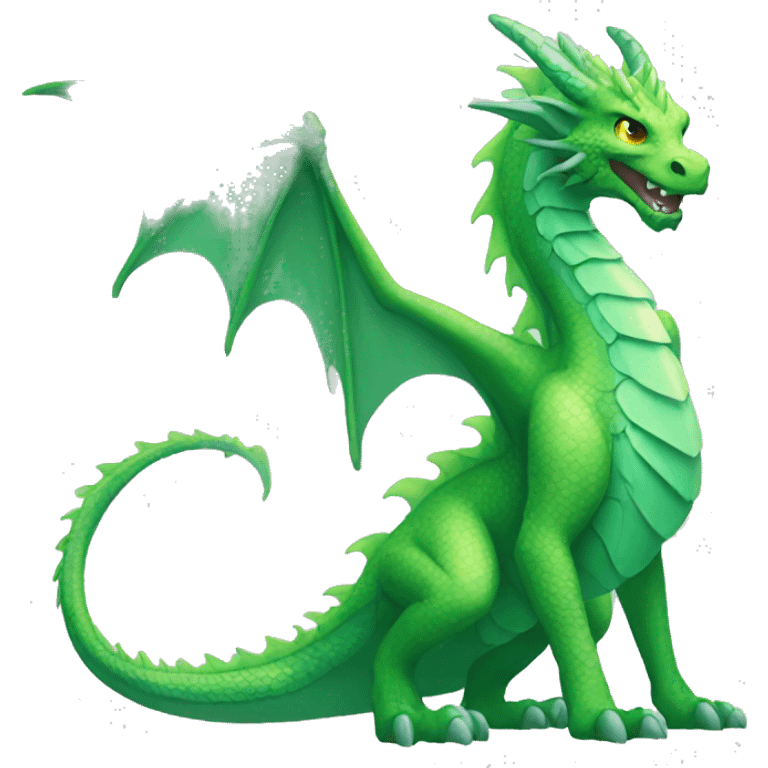 Ethereal green dragon with no wings emoji