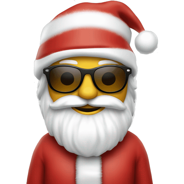 santa claus withe sunglasses emoji