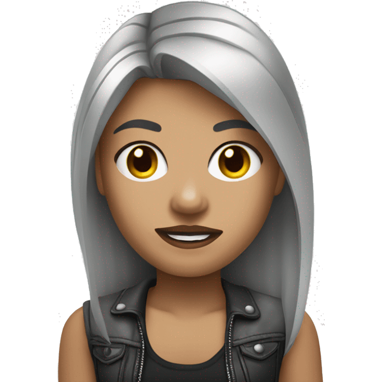 Personne avec un maquillage de métal groupe de rock  emoji