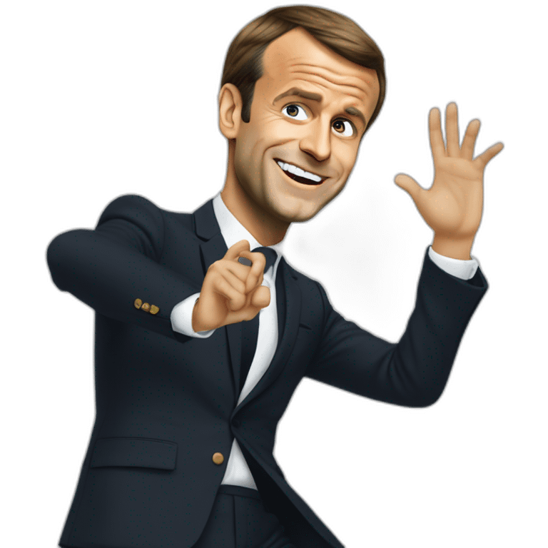 Emmanuel Macron qui DAB emoji