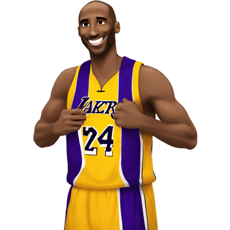 Kobe Bryant with a mamba emoji